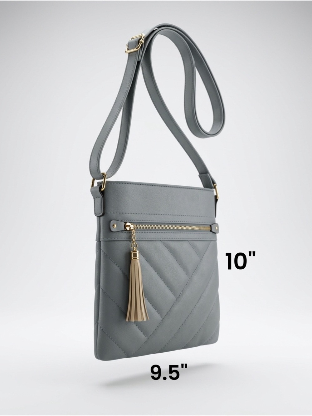 Lily Morgan Light Gray Crossbody tassle Bag - Chic Everyday Carry